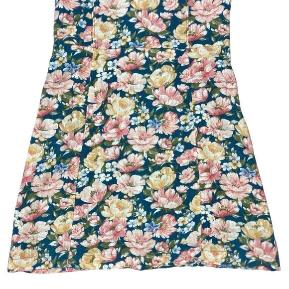 Abercrombie & Fitch Off Shoulder Mini Dress Women S Blue Floral Bohemian Beachy - Picture 4 of 14